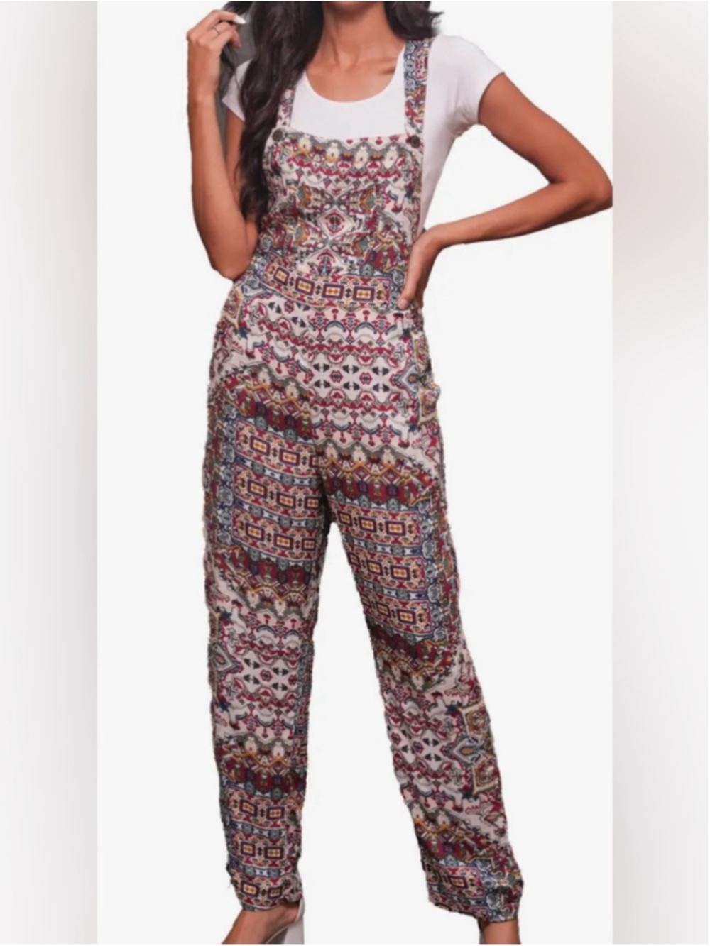 Sacred Threads Boho Ethnic Summer Overalls